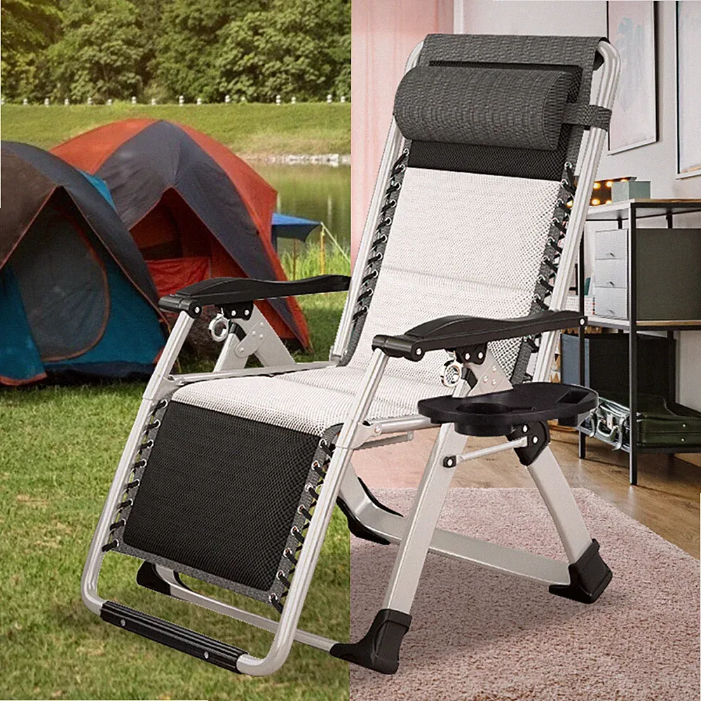 Oversized Zero Gravity Chair Camping Lounger Chair Folding Portable Patio Chaise