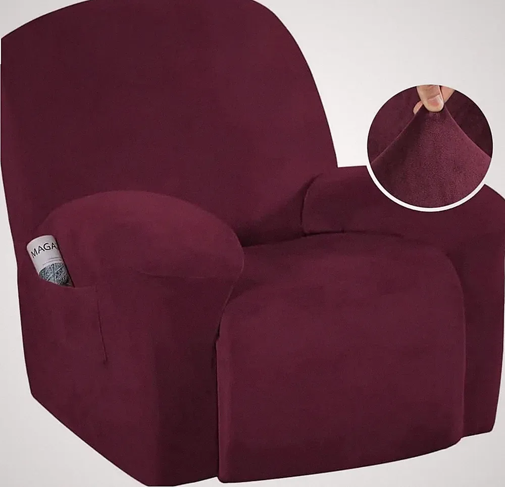 Gorilla Grip Velvet Soft Oversized Recliner Chair Covers